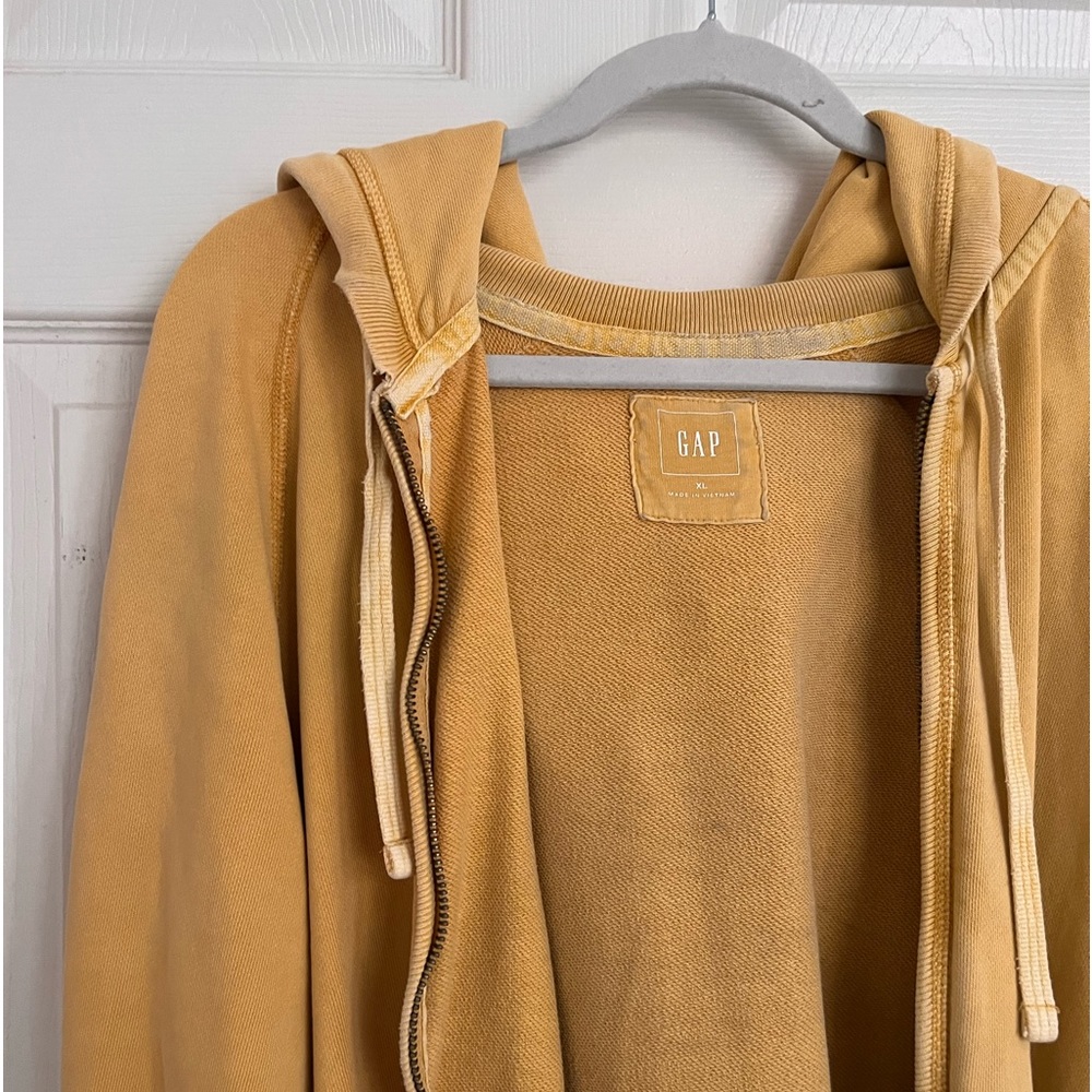 Yellow gap zip up jacket
